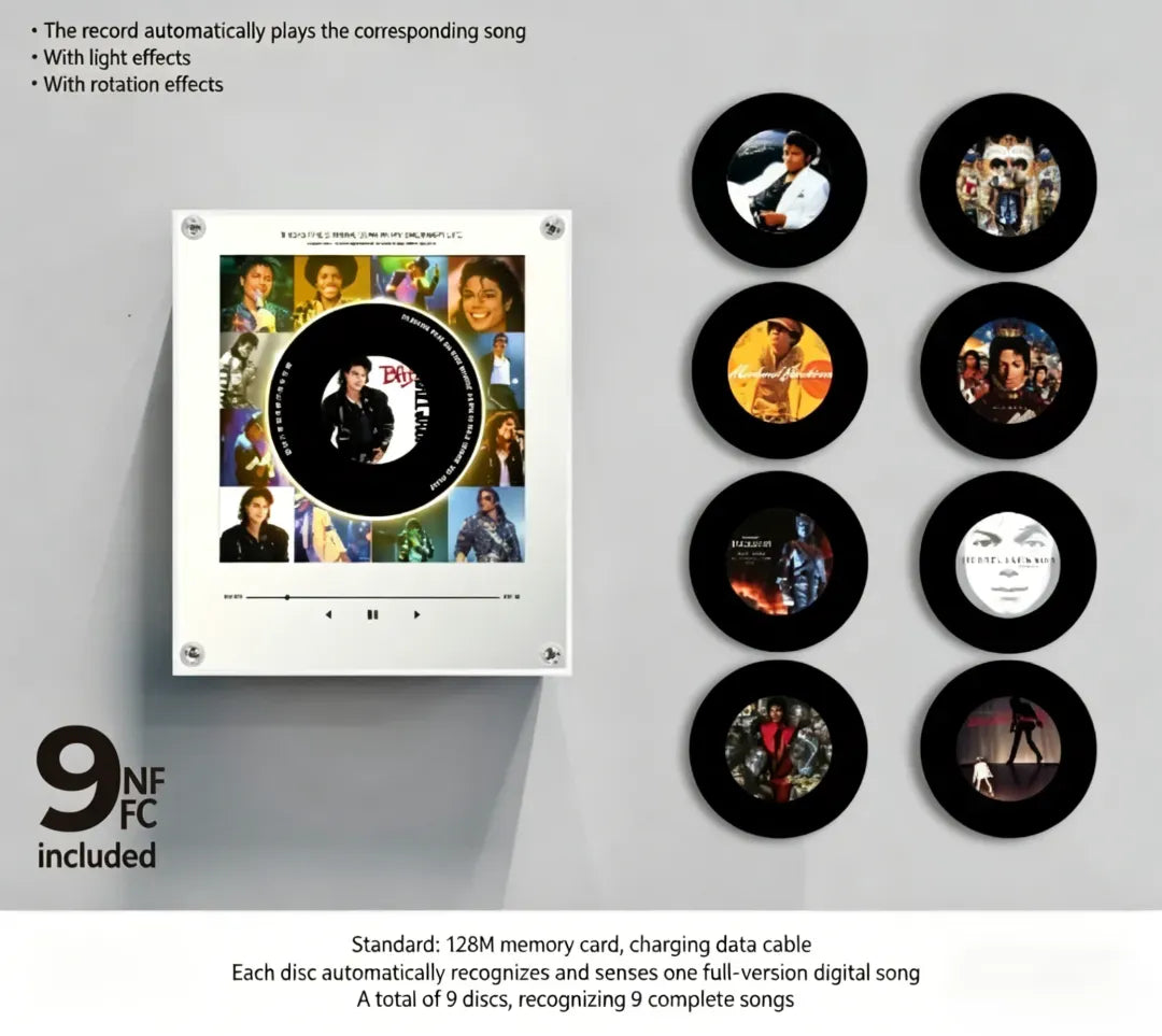 🎵 Retro NFC Vinyl Music Player Fridge Magnet