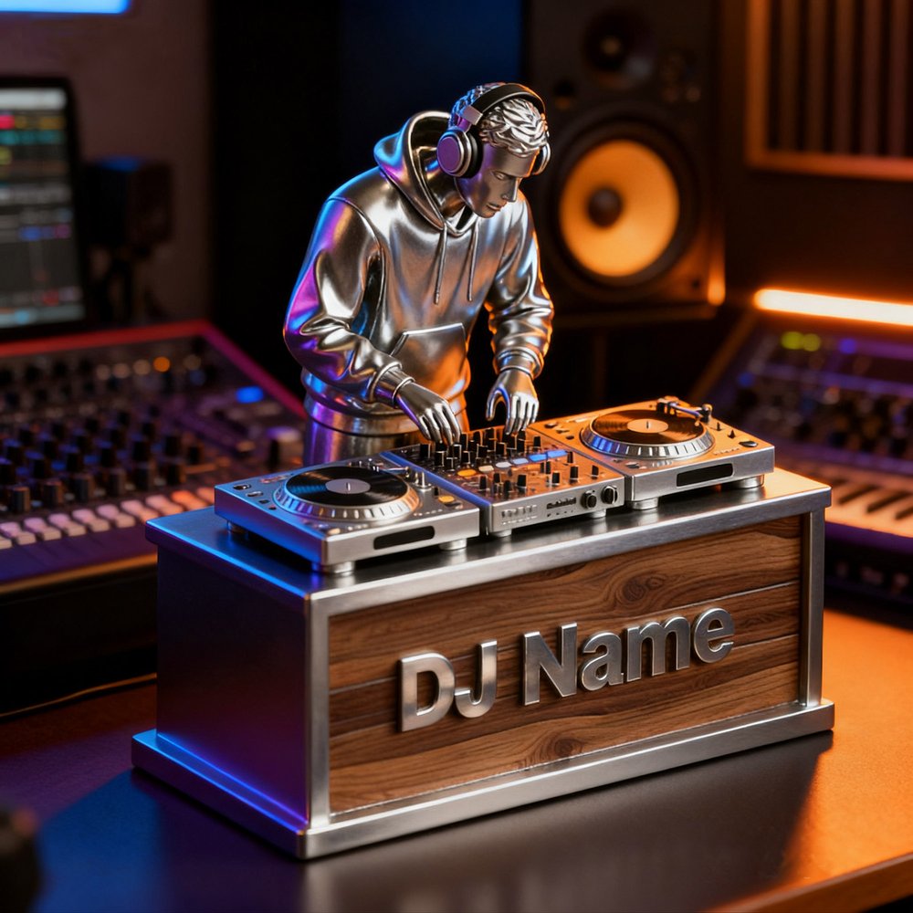 🎧 Personalized DJ Desk Decor – Custom Music Lover Gift, Unique Studio & Home Decoration