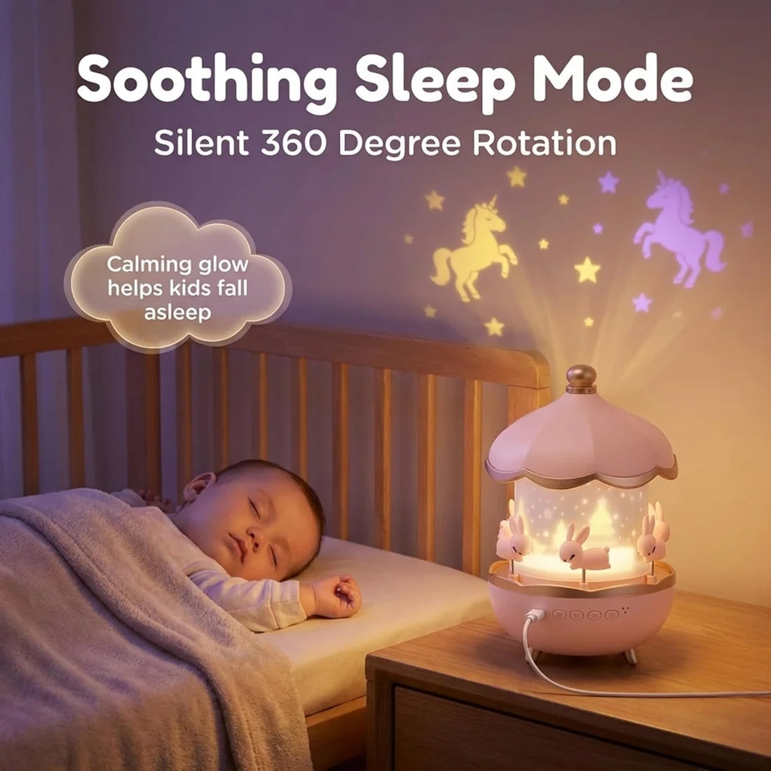 🦄 Dreamy Starry Sky Projector Night Light