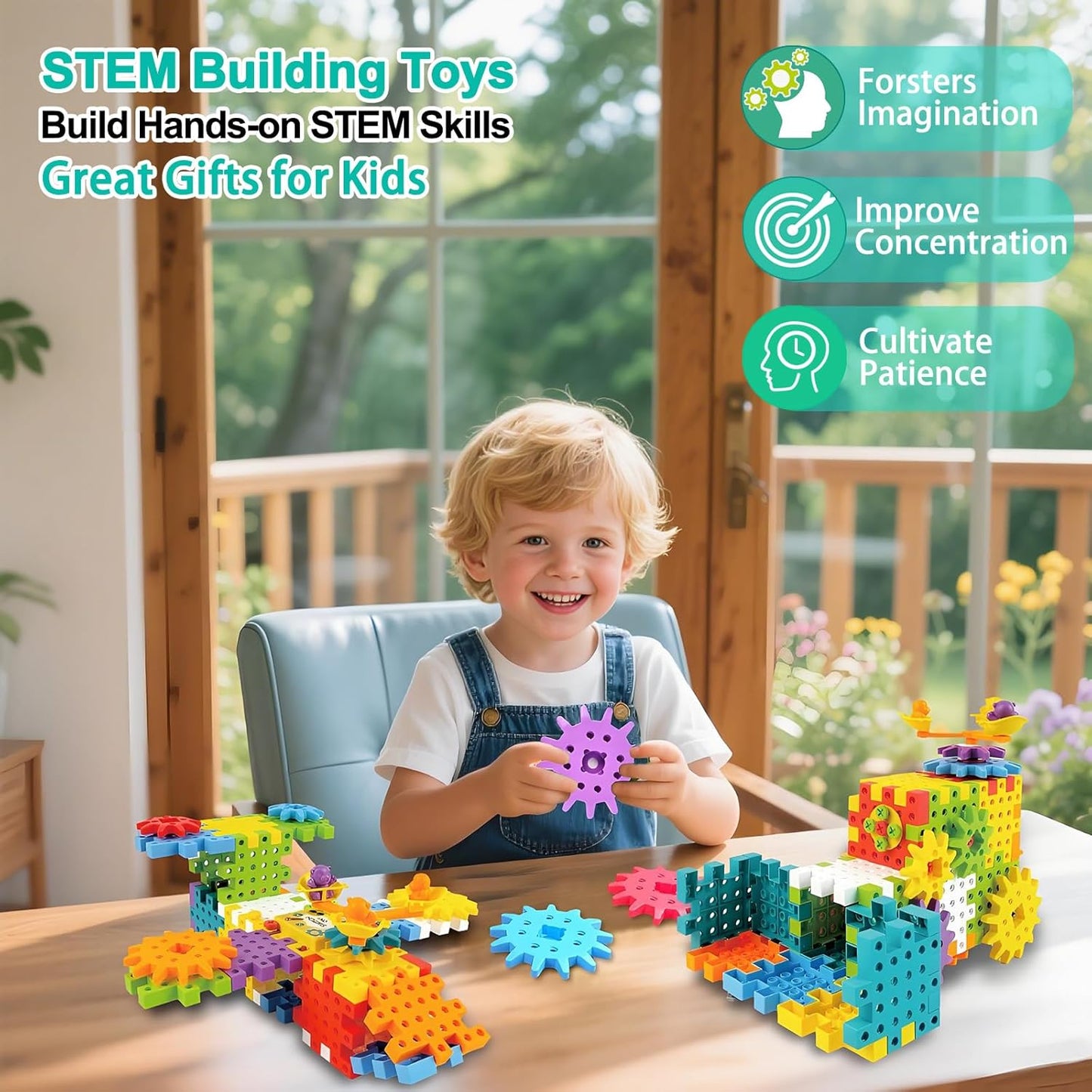 🚀 Build & Create STEM Gear Toy Set