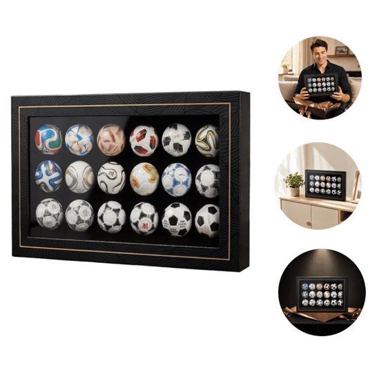 ⚽ Mini Soccer Ball Collection – Vintage Football Display Set, Sports Decor & Gift for Football Fans