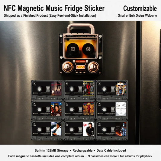 🎵 Retro NFC Vinyl Music Player Fridge Magnet