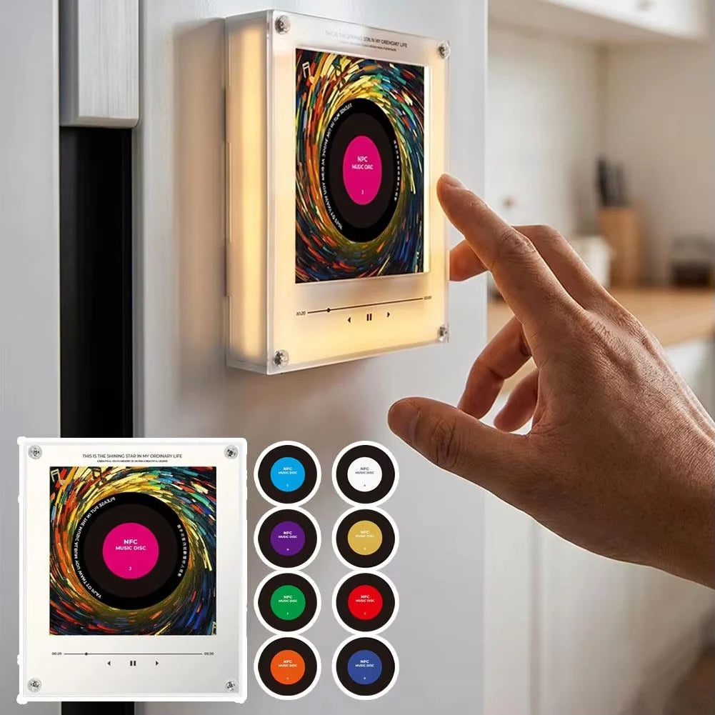 🎵 Retro NFC Vinyl Music Player Fridge Magnet