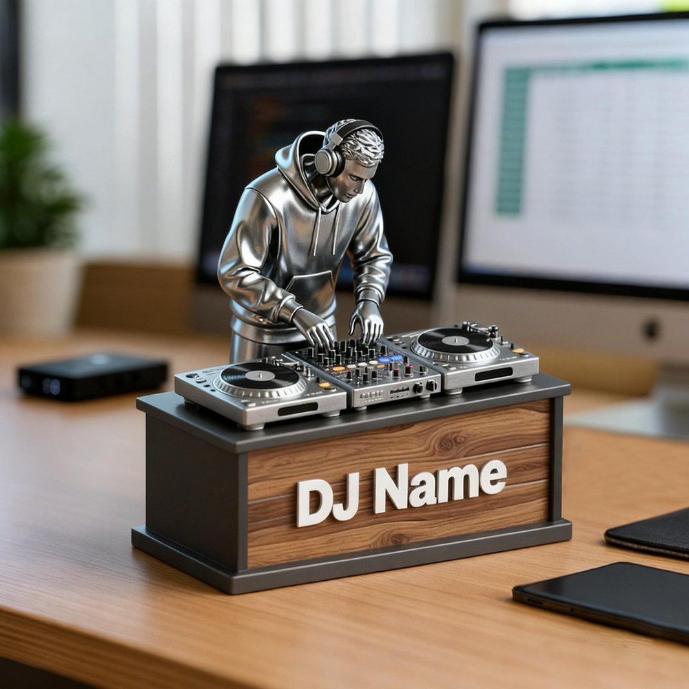 🎧 Personalized DJ Desk Decor – Custom Music Lover Gift, Unique Studio & Home Decoration