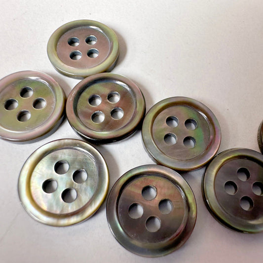 Mother of pearl buttons.